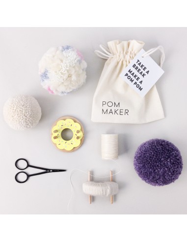 Donut Pom Maker - Outil pour créer des pompons - lemon ( jaune)