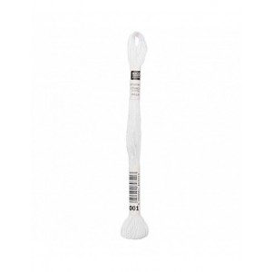 Fil à broder Rico Design 100% coton égyptien 8m - MOULINE BLANC 01 - N°001