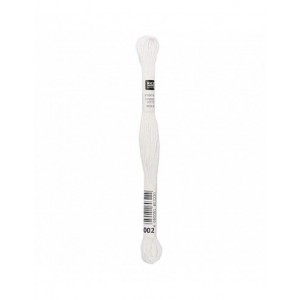 Fil à broder Rico Design 100% coton égyptien 8m - MOULINE BLANC 02 - N°002