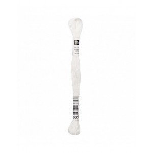 Fil à broder Rico Design 100% coton égyptien 8m - MOULINE BLANC 03 - N°003