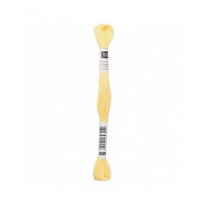 Fil à broder Rico Design 100% coton égyptien 8m - MOULINE CITRON 02 - N°005