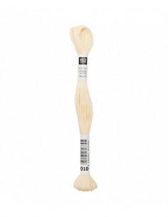 Fil à broder Rico Design 100% coton égyptien 8m - MOULINE JAUNE CLAIR 02 - N°010