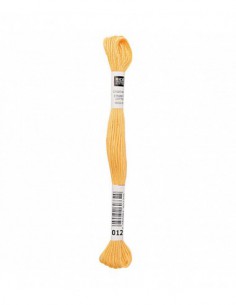 Fil à broder Rico Design 100% coton égyptien 8m - MOULINE JAUNE CLAIR 04 - N°012