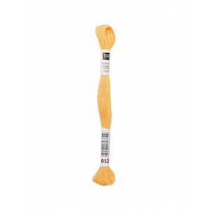 Fil à broder Rico Design 100% coton égyptien 8m - MOULINE JAUNE CLAIR 04 - N°012