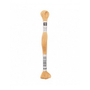 Fil à broder Rico Design 100% coton égyptien 8m - MOULINE ORANGE 01 - N°014