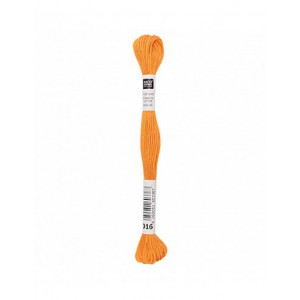 Fil à broder Rico Design 100% coton égyptien 8m - MOULINE ORANGE 03 - N°016