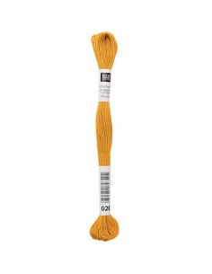 Fil à broder Rico Design 100% coton égyptien 8m - MOULINE DORE 03 - N°020