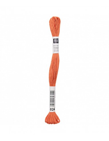 Fil à broder Rico Design 100% coton égyptien 8m - MOULINE TERRACOTTA 02 - N°024