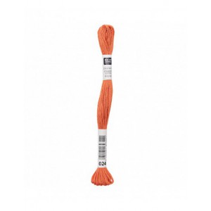 Fil à broder Rico Design 100% coton égyptien 8m - MOULINE TERRACOTTA 02 - N°024