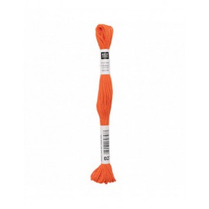 Fil à broder Rico Design 100% coton égyptien 8m - MOULINE ROUGE BRILLANT 02 - N°027