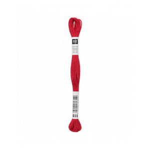 Fil à broder Rico Design 100% coton égyptien 8m - MOULINE ROUGE BRILLANT 06 - N°031