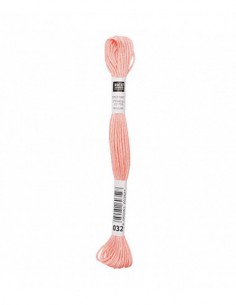 Fil à broder Rico Design 100% coton égyptien 8m - MOULINE SAUMON 01 - N°032