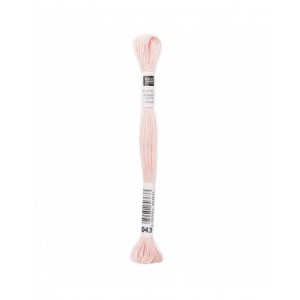 Fil à broder Rico Design 100% coton égyptien 8m - MOULINE VIEUX ROSE 01 - N°043