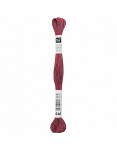 Fil à broder Rico Design 100% coton égyptien 8m - MOULINE VIEUX ROSE 04 - N°046