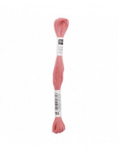 Fil à broder Rico Design 100% coton égyptien 8m - MOULINE CORAIL 04 - N°051