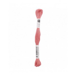 Fil à broder Rico Design 100% coton égyptien 8m - MOULINE CORAIL 04 - N°051
