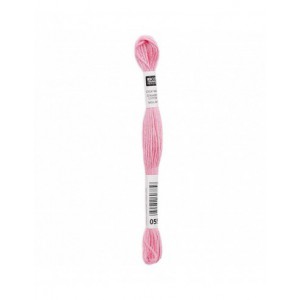Fil à broder Rico Design 100% coton égyptien 8m - MOULINE ROSE 02 - N°055