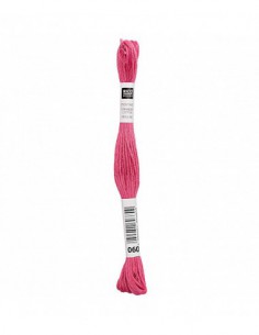 Fil à broder Rico Design 100% coton égyptien 8m - MOULINE FUCHSIA 02 - N°060