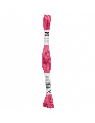 Fil à broder Rico Design 100% coton égyptien 8m - MOULINE FUCHSIA 02 - N°060