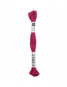 Fil à broder Rico Design 100% coton égyptien 8m - MOULINE FUCHSIA 03 - N°061