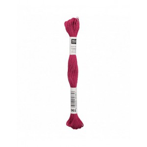 Fil à broder Rico Design 100% coton égyptien 8m - MOULINE FUCHSIA 03 - N°061