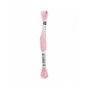 Fil à broder Rico Design 100% coton égyptien 8m - MOULINE ROSE CLAIR 02 - N°065