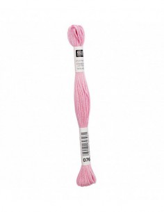 Fil à broder Rico Design 100% coton égyptien 8m - MOULINE ROSE 01 - N°076