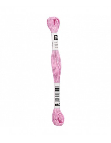 Fil à broder Rico Design 100% coton égyptien 8m - MOULINE MAGENTA 01 - N°080