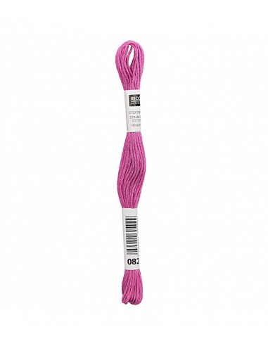 Fil à broder Rico Design 100% coton égyptien 8m - MOULINE MAGENTA 03 - N°082