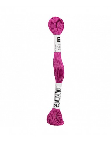 Fil à broder Rico Design 100% coton égyptien 8m - MOULINE MAGENTA 04 - N°083