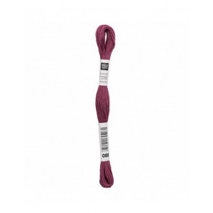 Fil à broder Rico Design 100% coton égyptien 8m - MOULINE BORDEAUX 05 - N°088