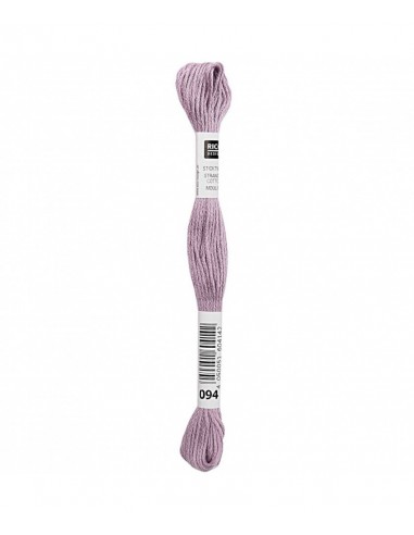 Fil à broder Rico Design 100% coton égyptien 8m - MOULINE AUBERGINE 02 - N°094