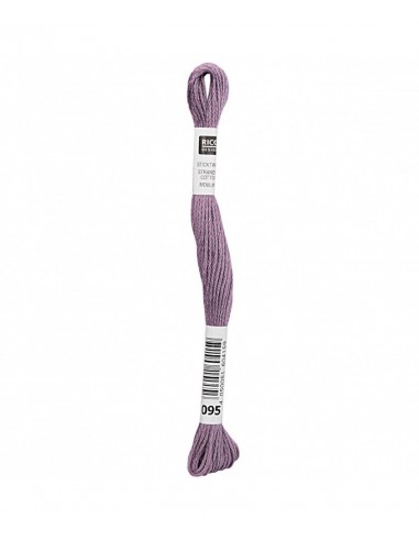 Fil à broder Rico Design 100% coton égyptien 8m - MOULINE AUBERGINE 03 - N°095