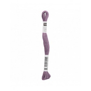 Fil à broder Rico Design 100% coton égyptien 8m - MOULINE AUBERGINE 03 - N°095