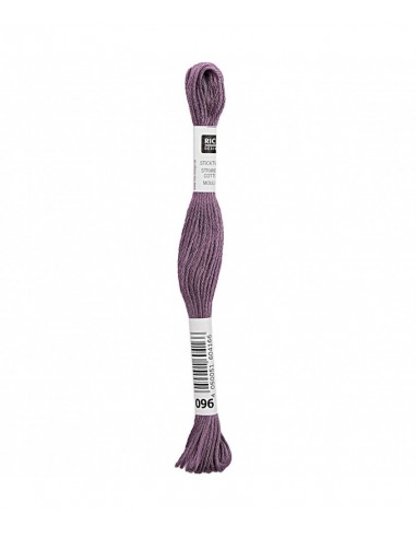 Fil à broder Rico Design 100% coton égyptien 8m - MOULINE AUBERGINE 04 - N°096