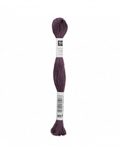 Fil à broder Rico Design 100% coton égyptien 8m - MOULINE AUBERGINE 05 - N°097