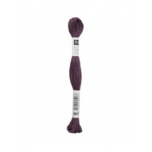Fil à broder Rico Design 100% coton égyptien 8m - MOULINE AUBERGINE 05 - N°097