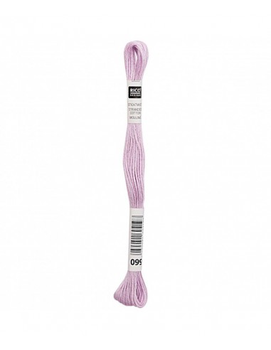 Fil à broder Rico Design 100% coton égyptien 8m - MOULINE LILAS 02 - N°099