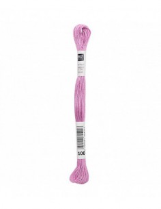 Fil à broder Rico Design 100% coton égyptien 8m - MOULINE LILAS 03 - N°100