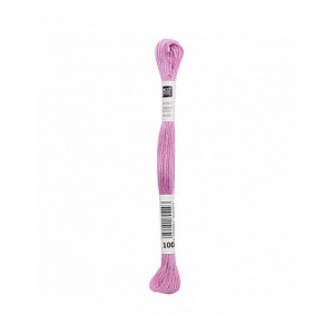 Fil à broder Rico Design 100% coton égyptien 8m - MOULINE LILAS 03 - N°100