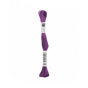 Fil à broder Rico Design 100% coton égyptien 8m - MOULINE LILAS 05 - N°102