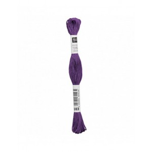 Fil à broder Rico Design 100% coton égyptien 8m - MOULINE LILAS 06 - N°103