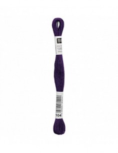 Fil à broder Rico Design 100% coton égyptien 8m - MOULINE LILAS 07 - N°104