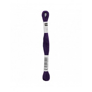 Fil à broder Rico Design 100% coton égyptien 8m - MOULINE LILAS 07 - N°104