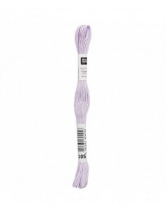 Fil à broder Rico Design 100% coton égyptien 8m - MOULINE MAUVE 01 - N°105