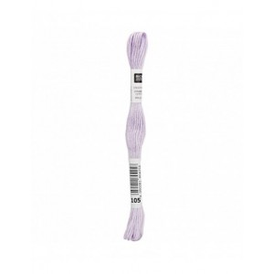 Fil à broder Rico Design 100% coton égyptien 8m - MOULINE MAUVE 01 - N°105