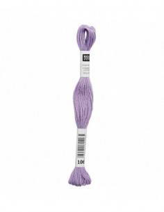 Fil à broder Rico Design 100% coton égyptien 8m - MOULINE MAUVE 02 - N°106