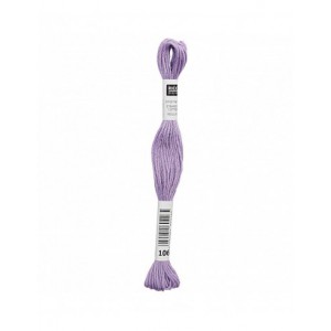 Fil à broder Rico Design 100% coton égyptien 8m - MOULINE MAUVE 02 - N°106