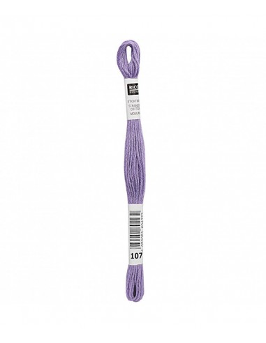 Fil à broder Rico Design 100% coton égyptien 8m - MOULINE MAUVE 03 - N°107