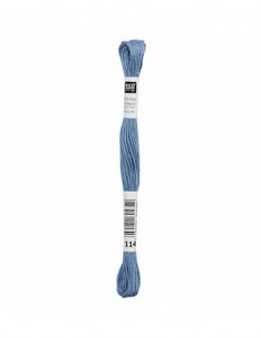 Fil à broder Rico Design 100% coton égyptien 8m - MOULINE BLEU CLAIR 03 - N°115
